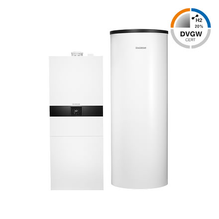 Der Logamax plus GBH172iT ist ein innovatives Gas-Brennwert-Hybridsystem von Buderus, das Gas-Brennwerttechnik mit regenerativen Energien kombiniert.
